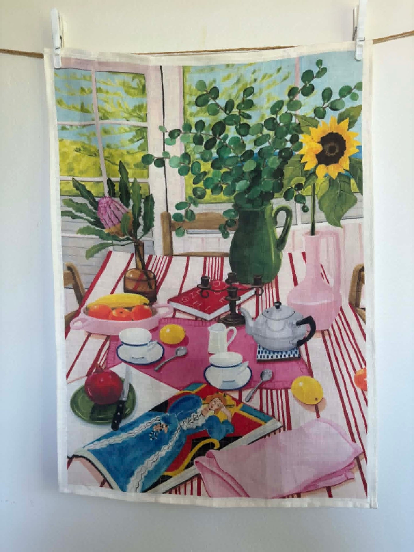 'Afternoon Tea' Linen Tea Towel