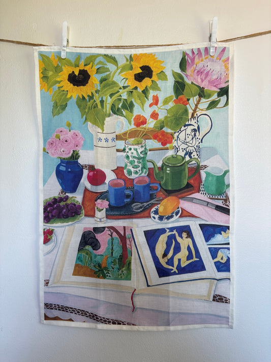 'SUNFLOWERS' LINEN TEA TOWEL