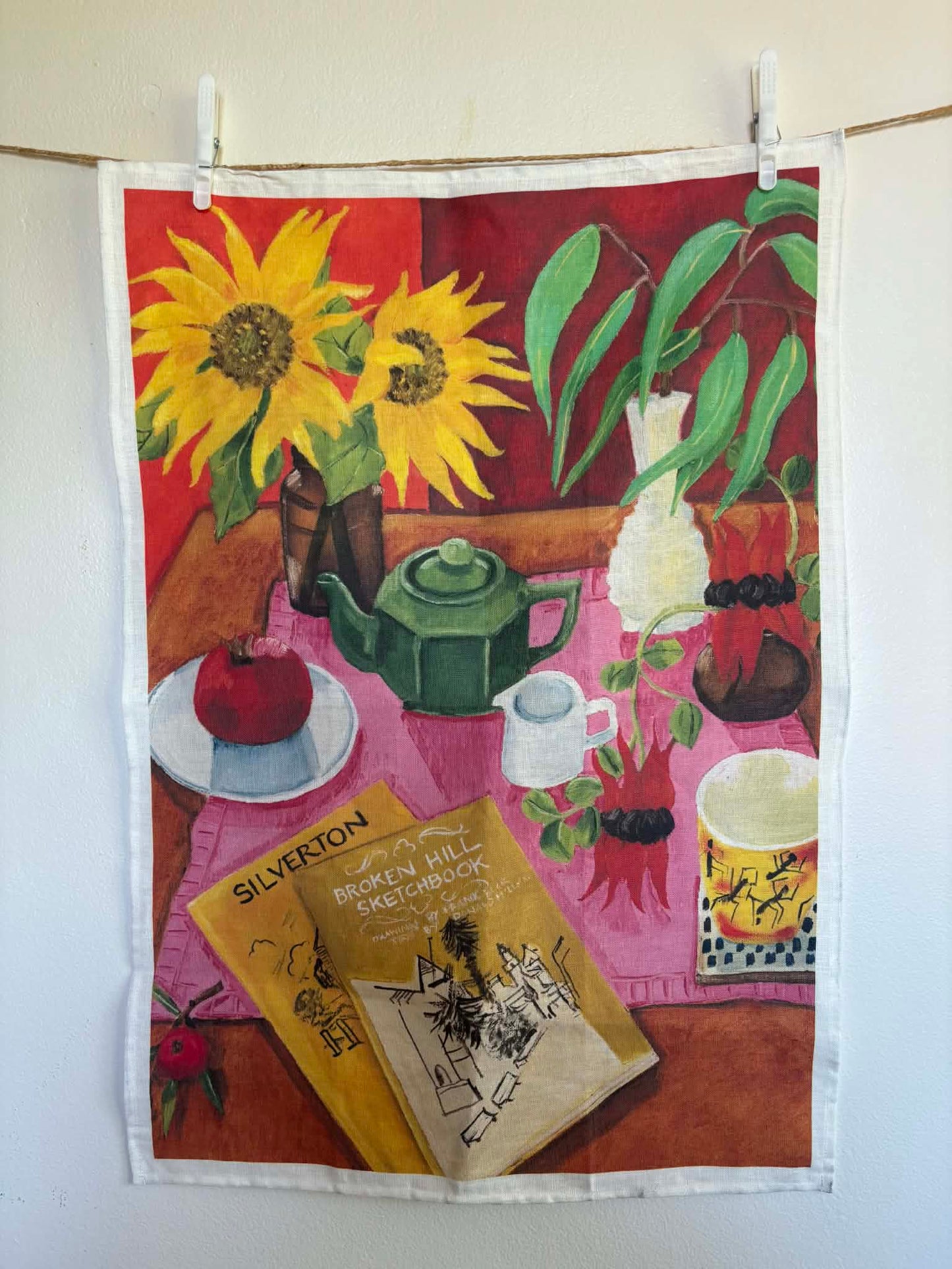 'BROKEN HILL' LINEN TEA TOWEL