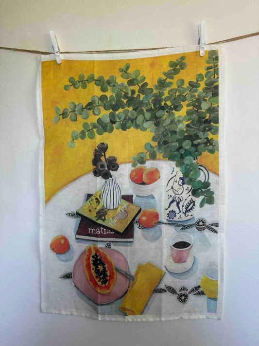 'EUCALYPTUS' LINEN TEA TOWEL