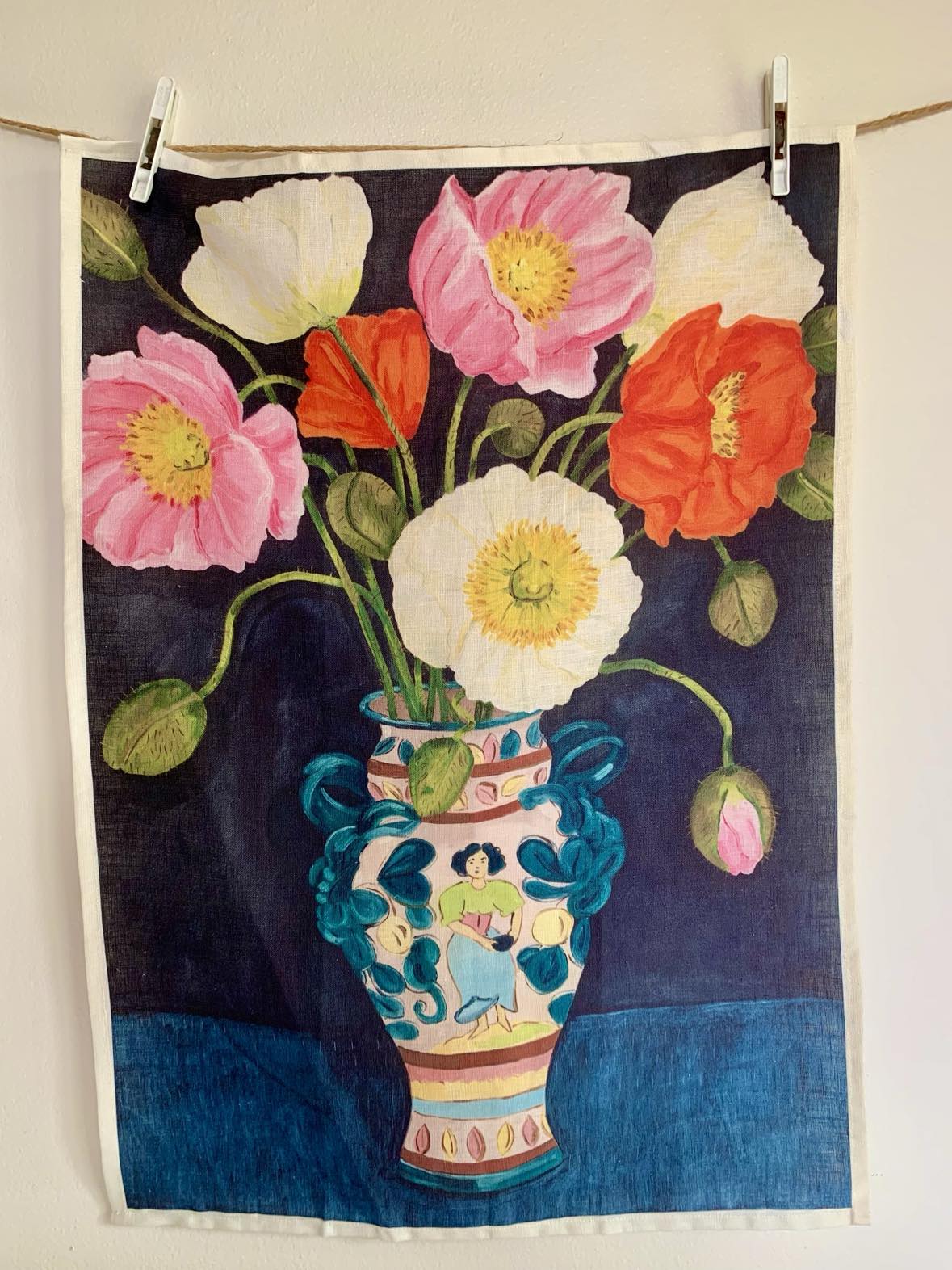 'POPPIES' LINEN TEA TOWEL