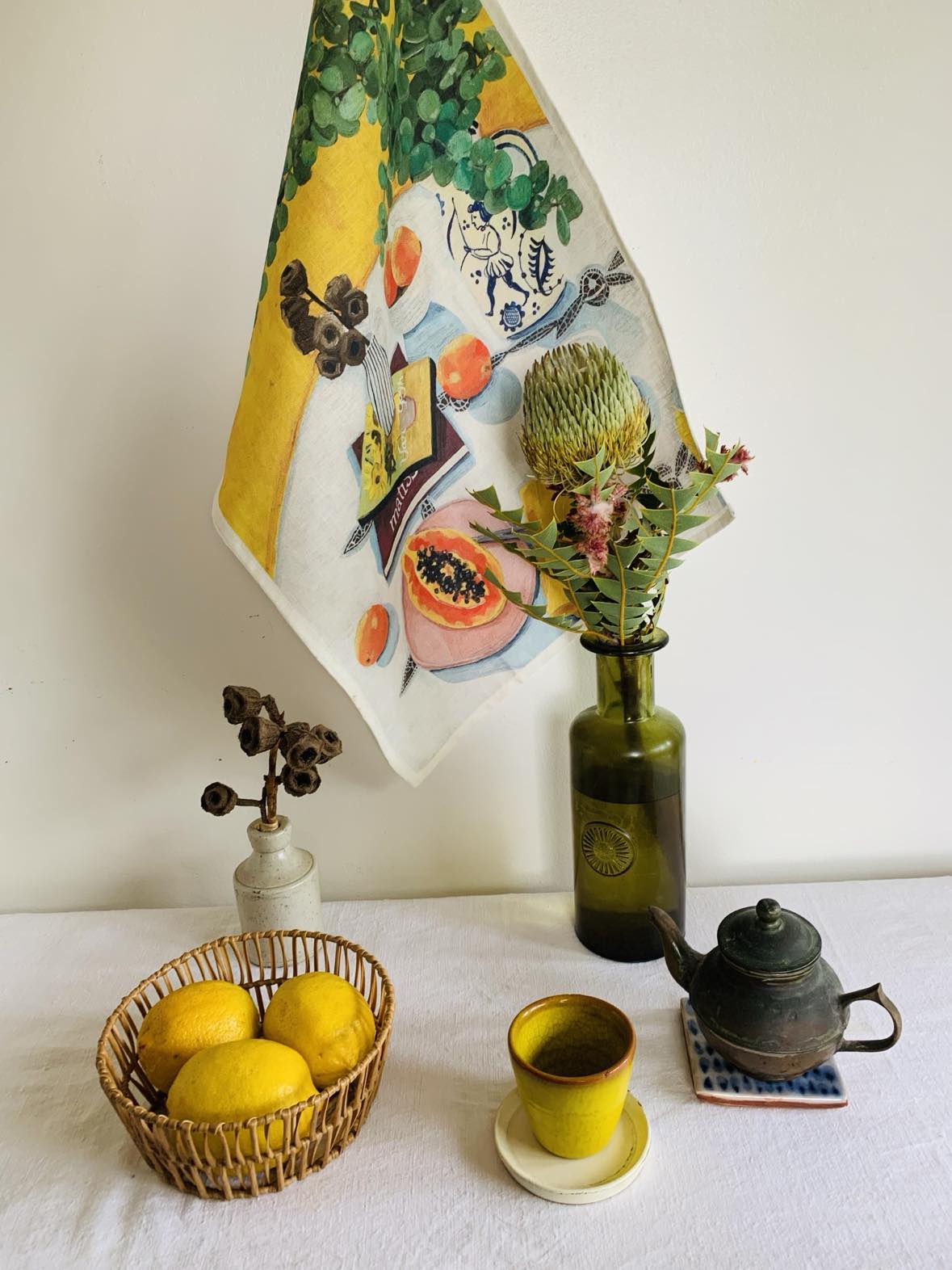 'EUCALYPTUS' LINEN TEA TOWEL
