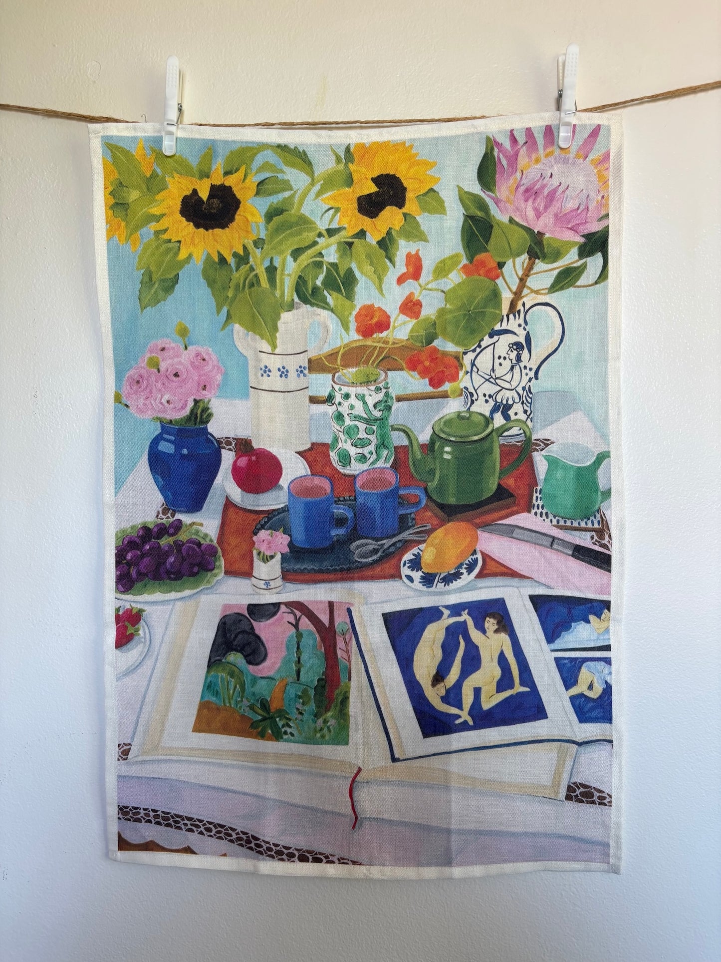'SUNFLOWERS' LINEN TEA TOWEL