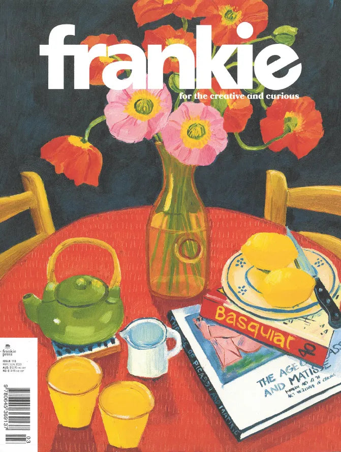 Cover of Australian magazine Frankie in April 2023 designed by artist Melanie Vugich