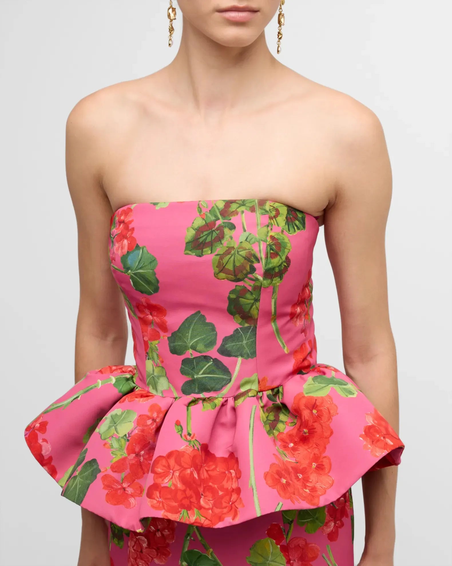 Oscar de la Renta clothing with print design created by artist Melanie Vugich