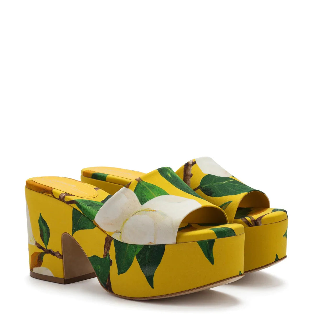 Oscar de la Renta shoes with print design created by artist Melanie Vugich
