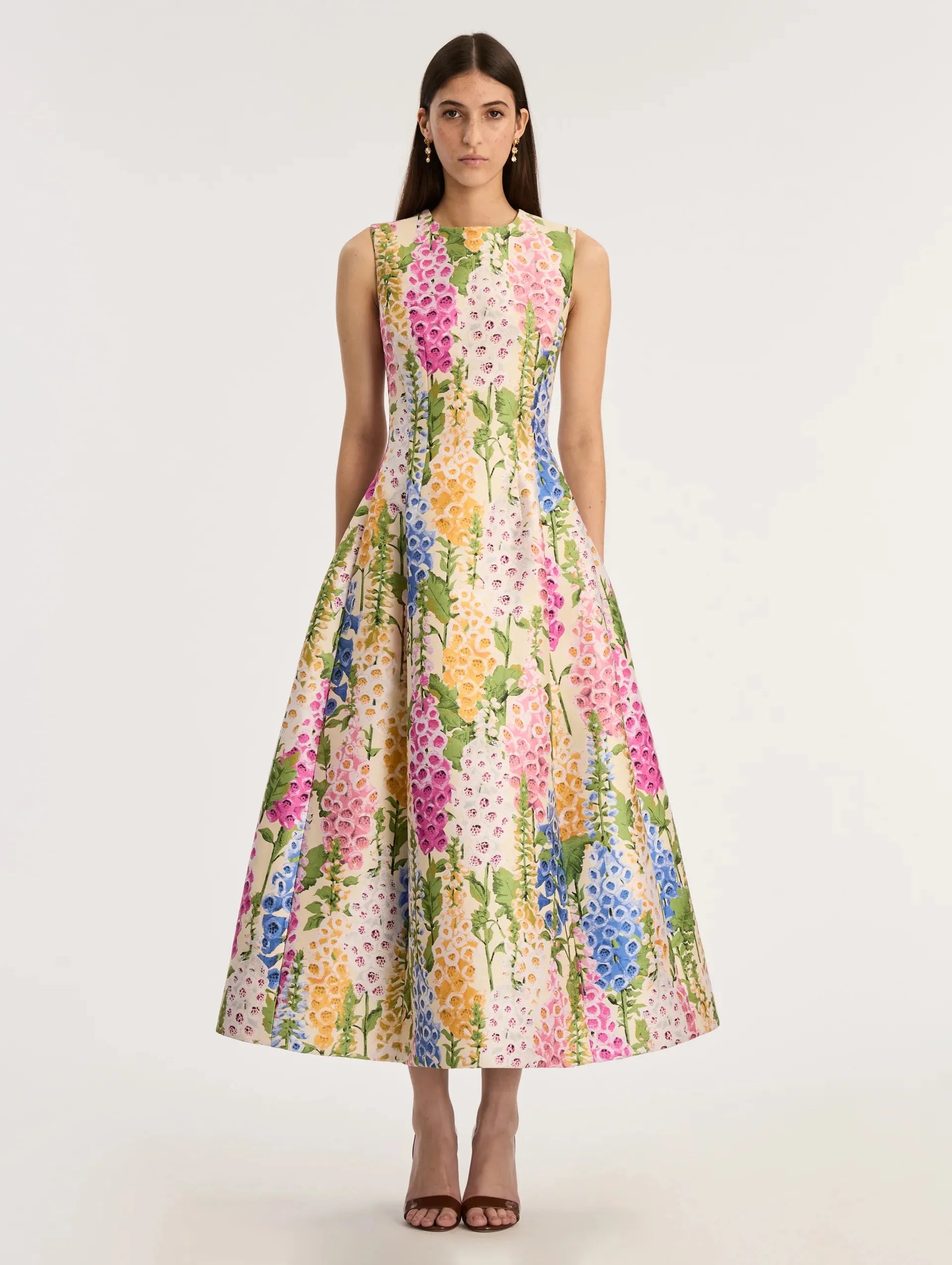 Oscar de la Renta clothing with print design created by artist Melanie Vugich
