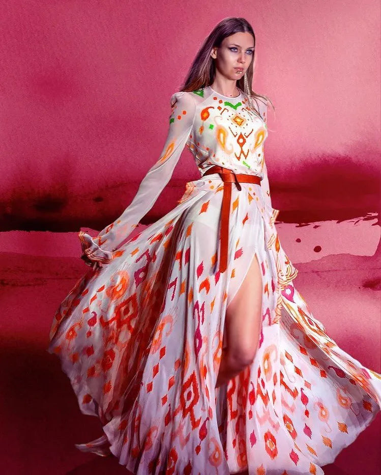 Victor Bellaish clothing with design created by artist Melanie Vugich