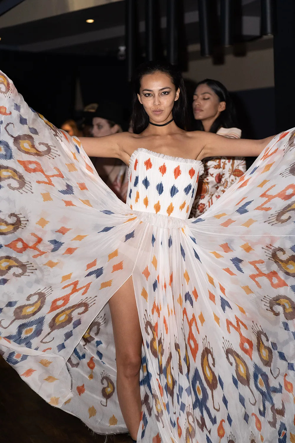 Victor Bellaish clothing with design created by artist Melanie Vugich